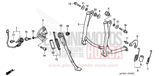 BEQUILLE VFR800A3 de 2003